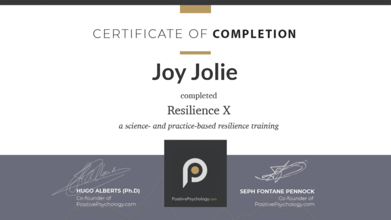 Resilience X - Joy Jolie facilitator Certificate